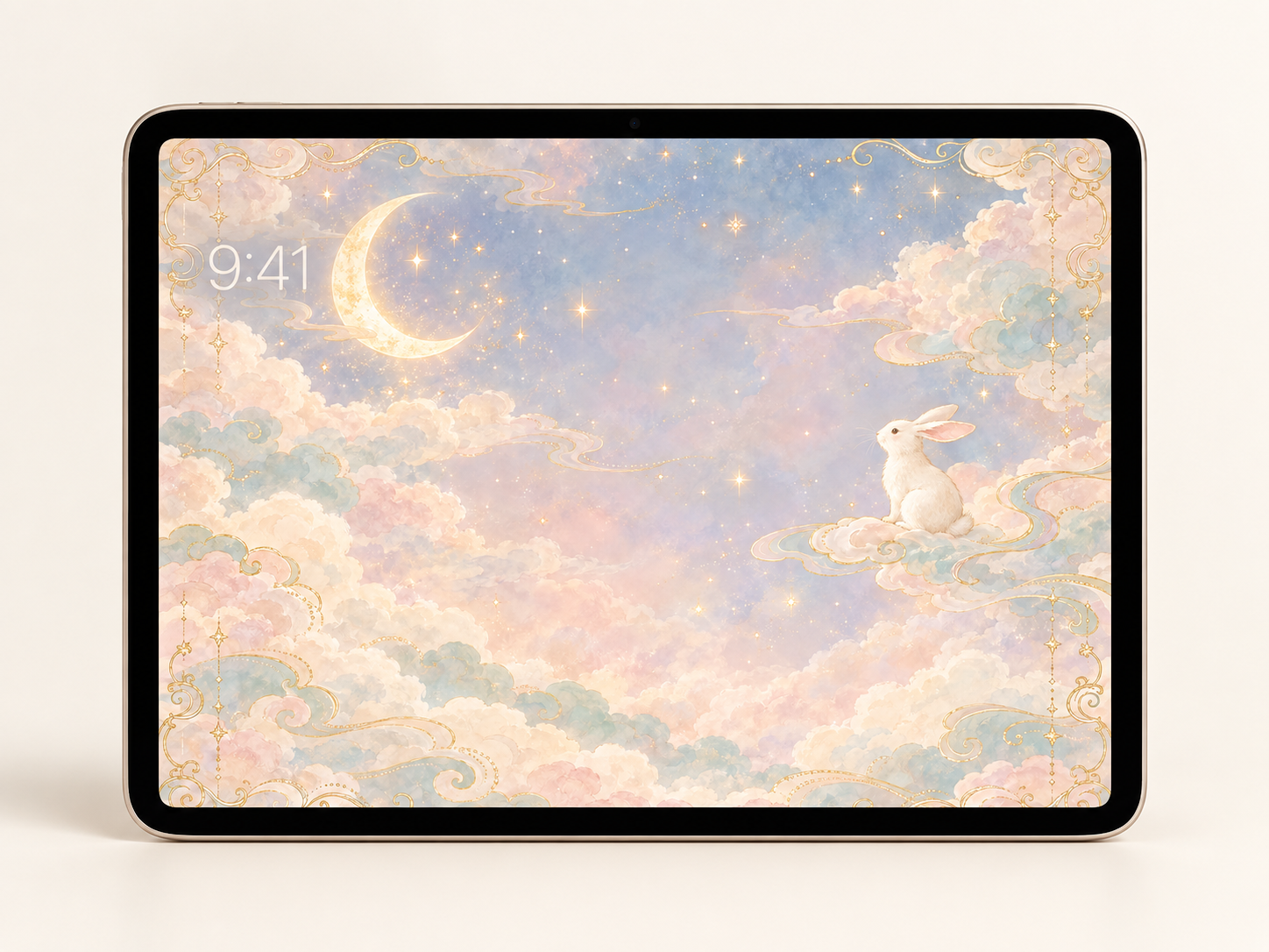 Moonlit Jade Rabbit iPad wallpaper preview