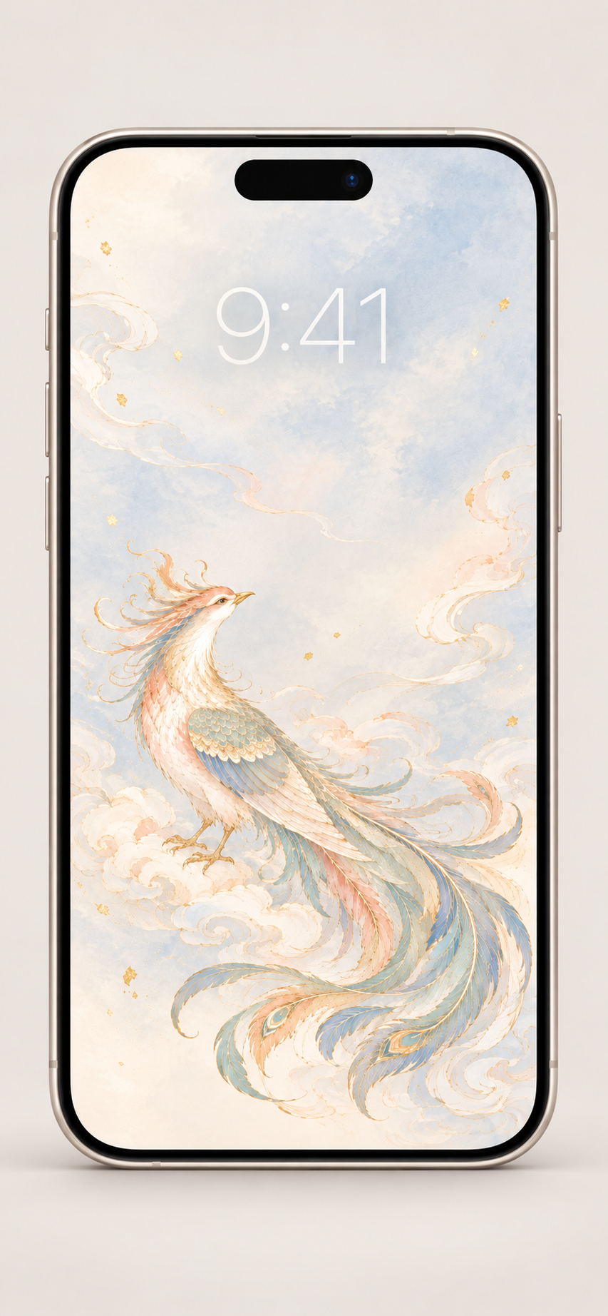 Phoenix at the Paulownia phone wallpaper preview
